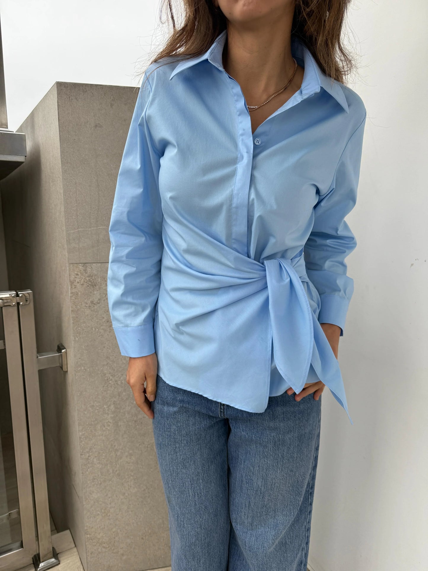 Blusa Popelin Nudo