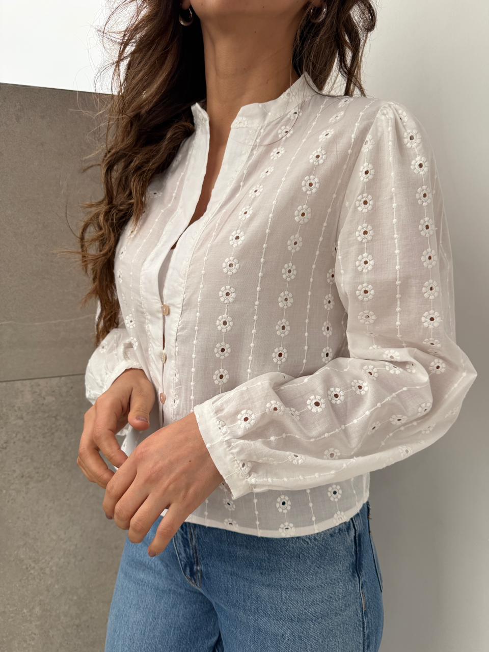 Blusa Cotton Broderie Laura