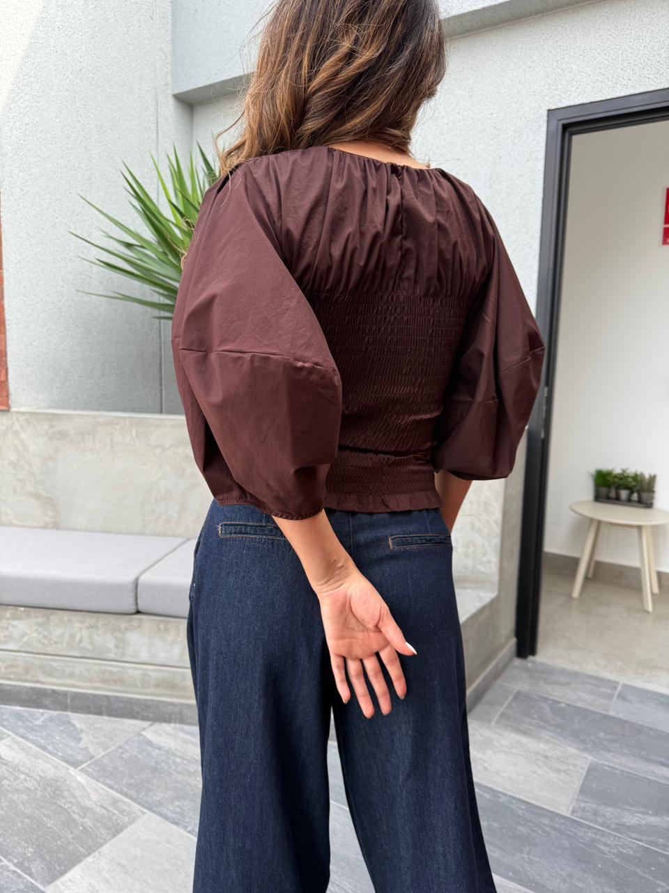 Blusa Manga Globo