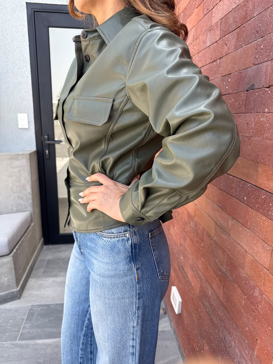 Casaca Peplum Corali