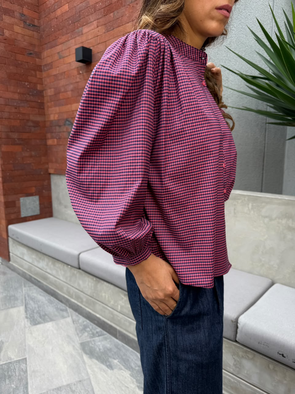Blusa Cuadros Merina