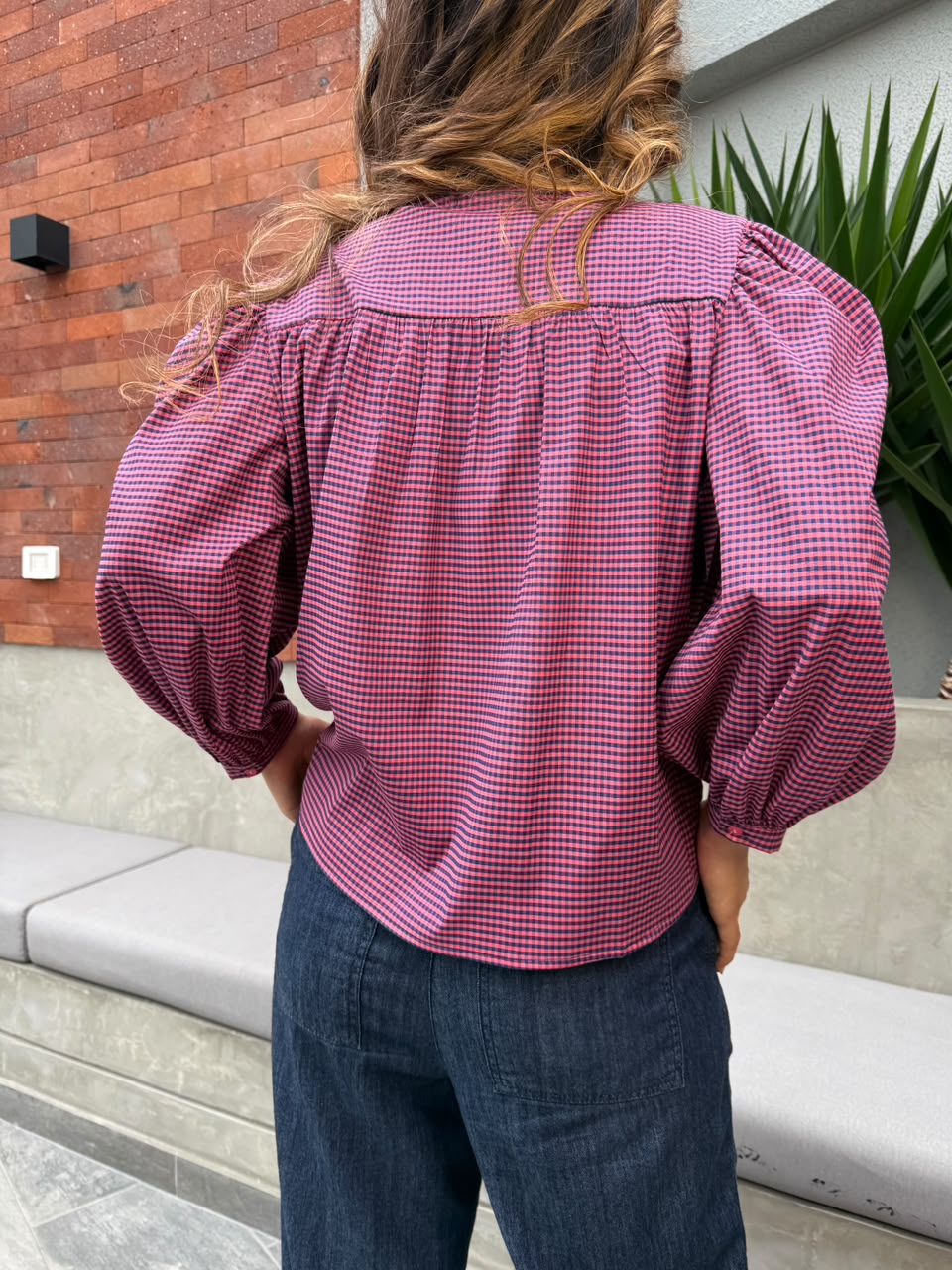 Blusa Cuadros Merina