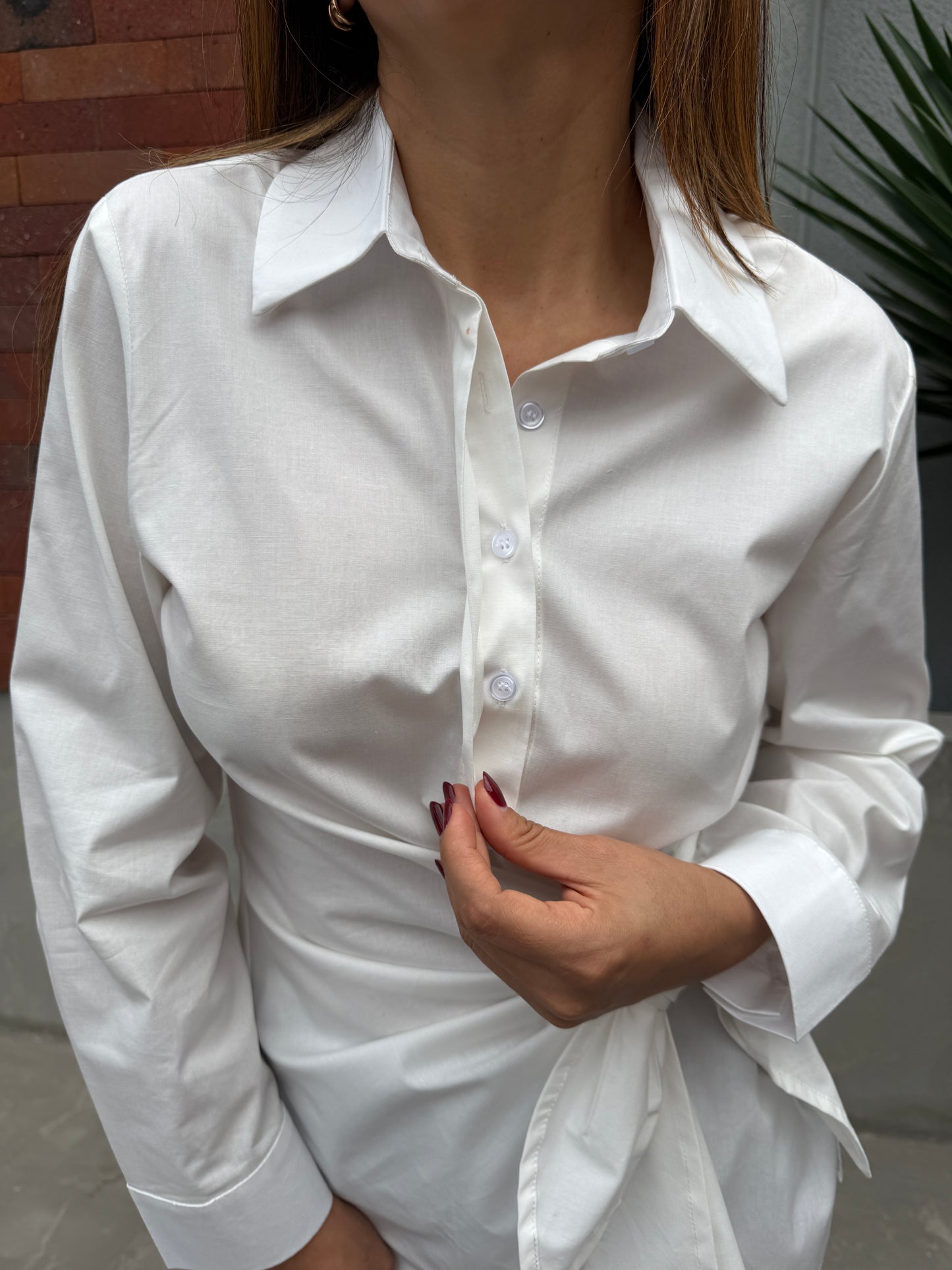 Camisa Popelin Nudo