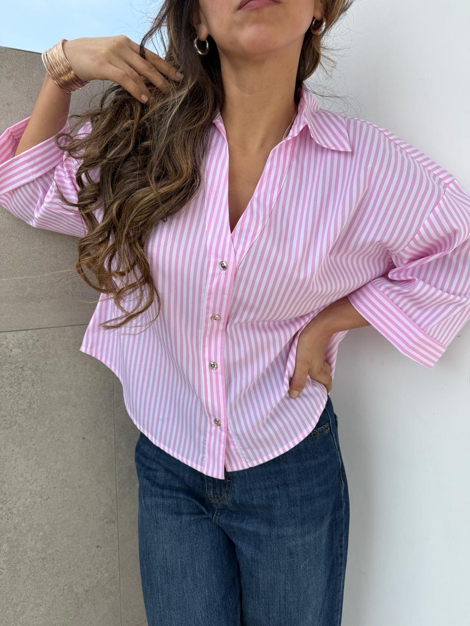 Blusa Donatella Rayas Popelina