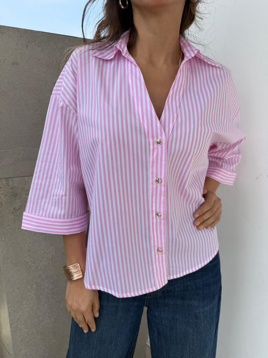Blusa Donatella Rayas Popelina