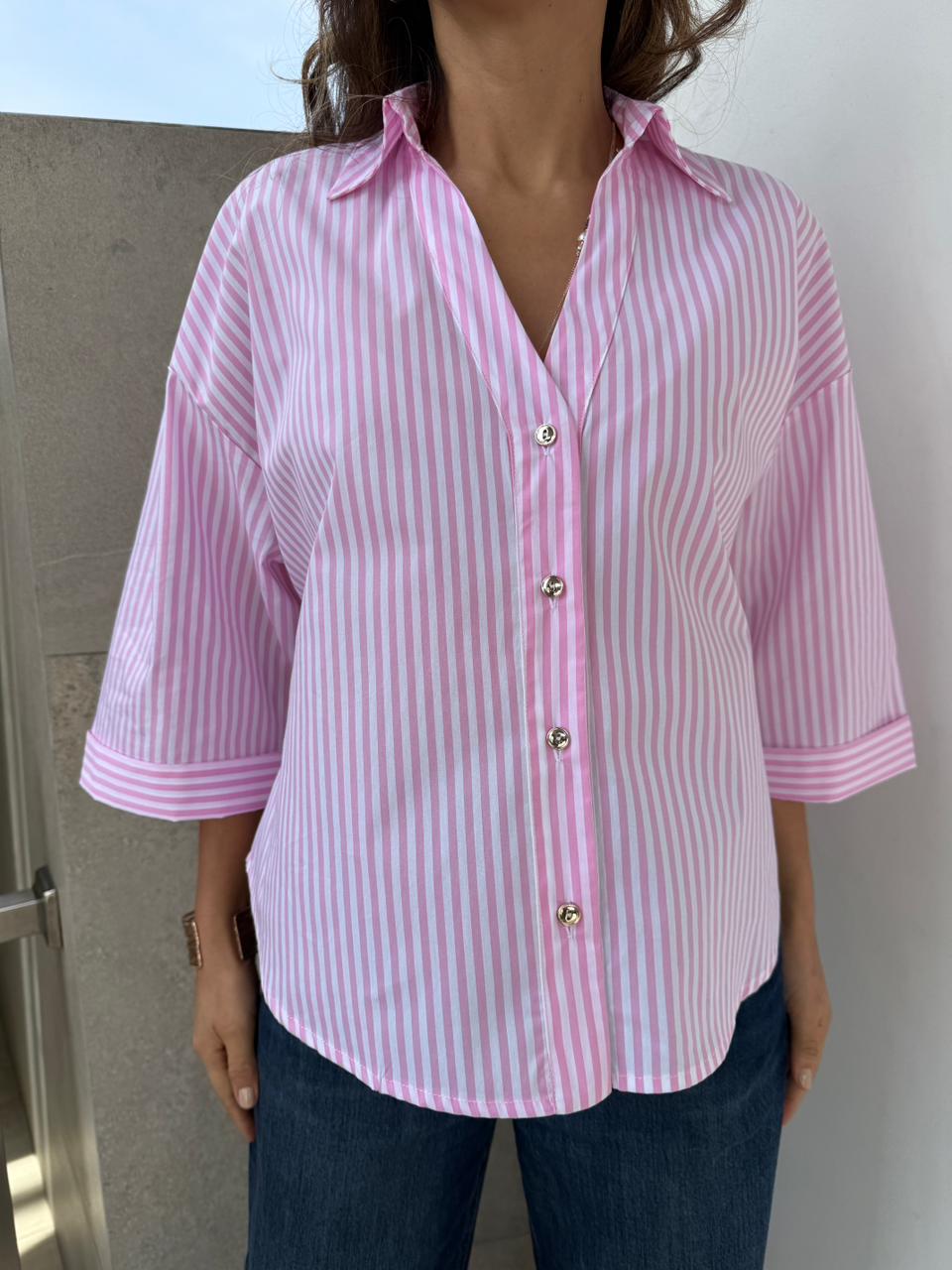 Blusa Donatella Rayas Popelina