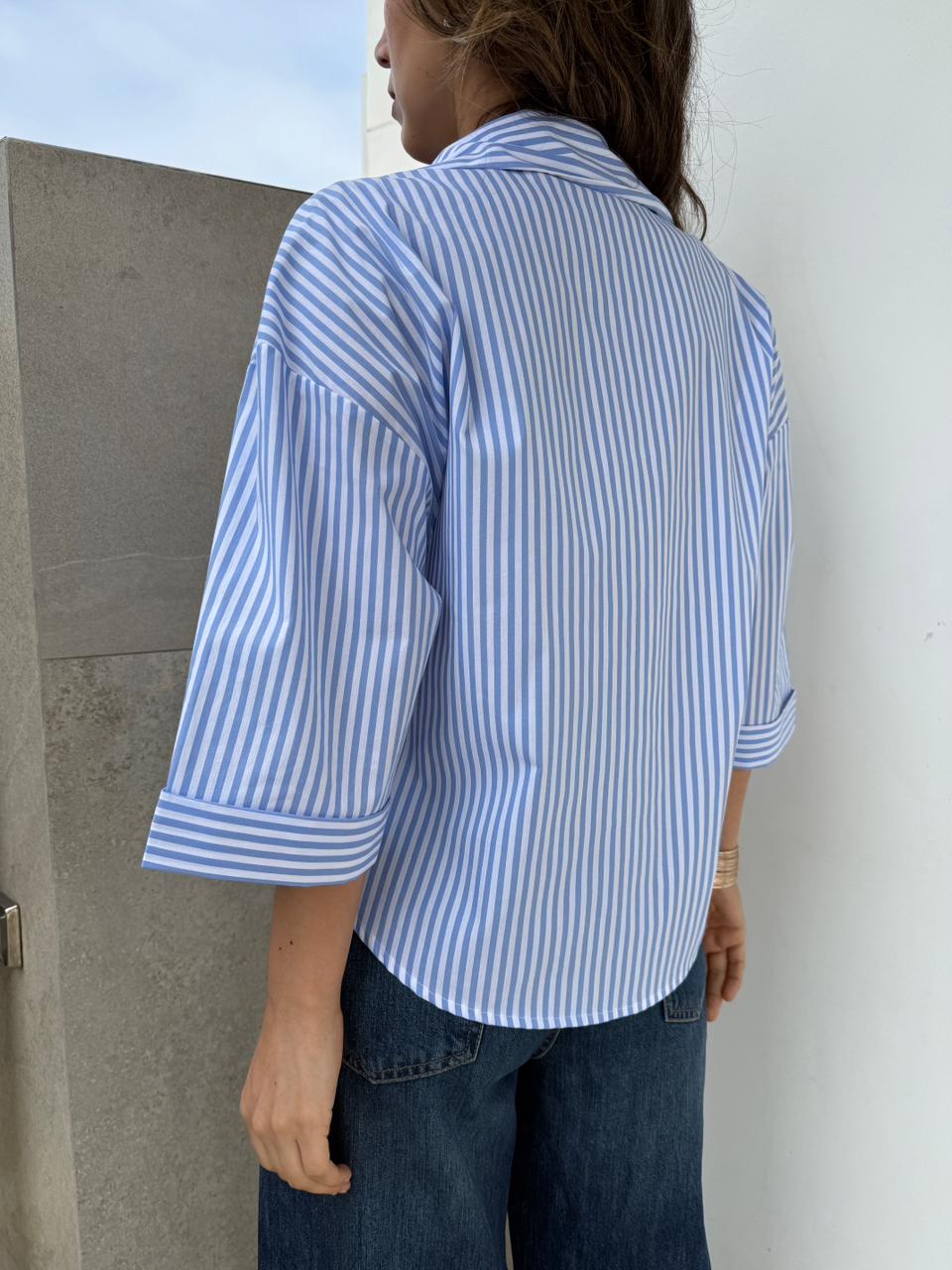 Blusa Donatella Rayas Popelina