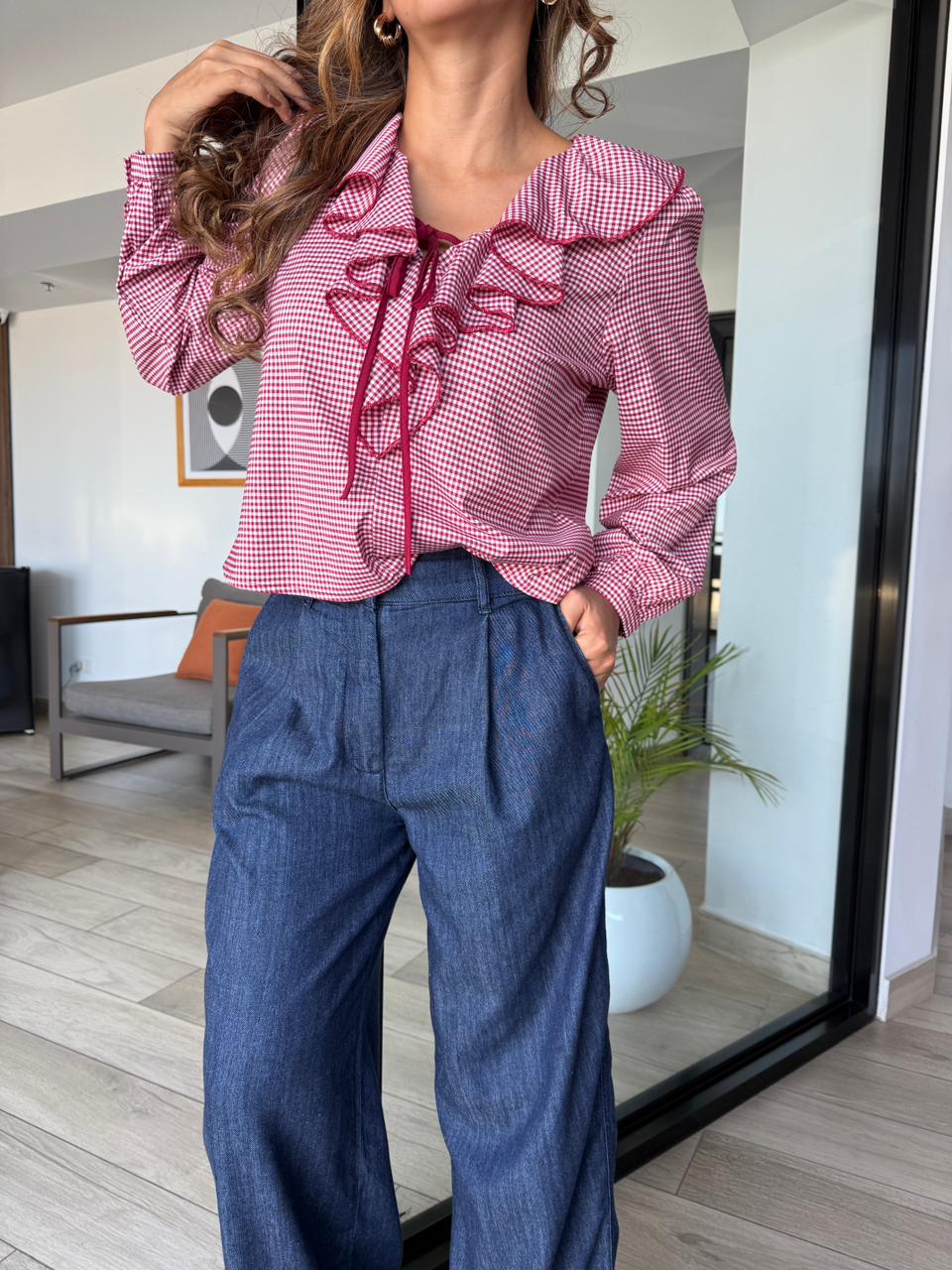 Blusa Cuadros Viviana