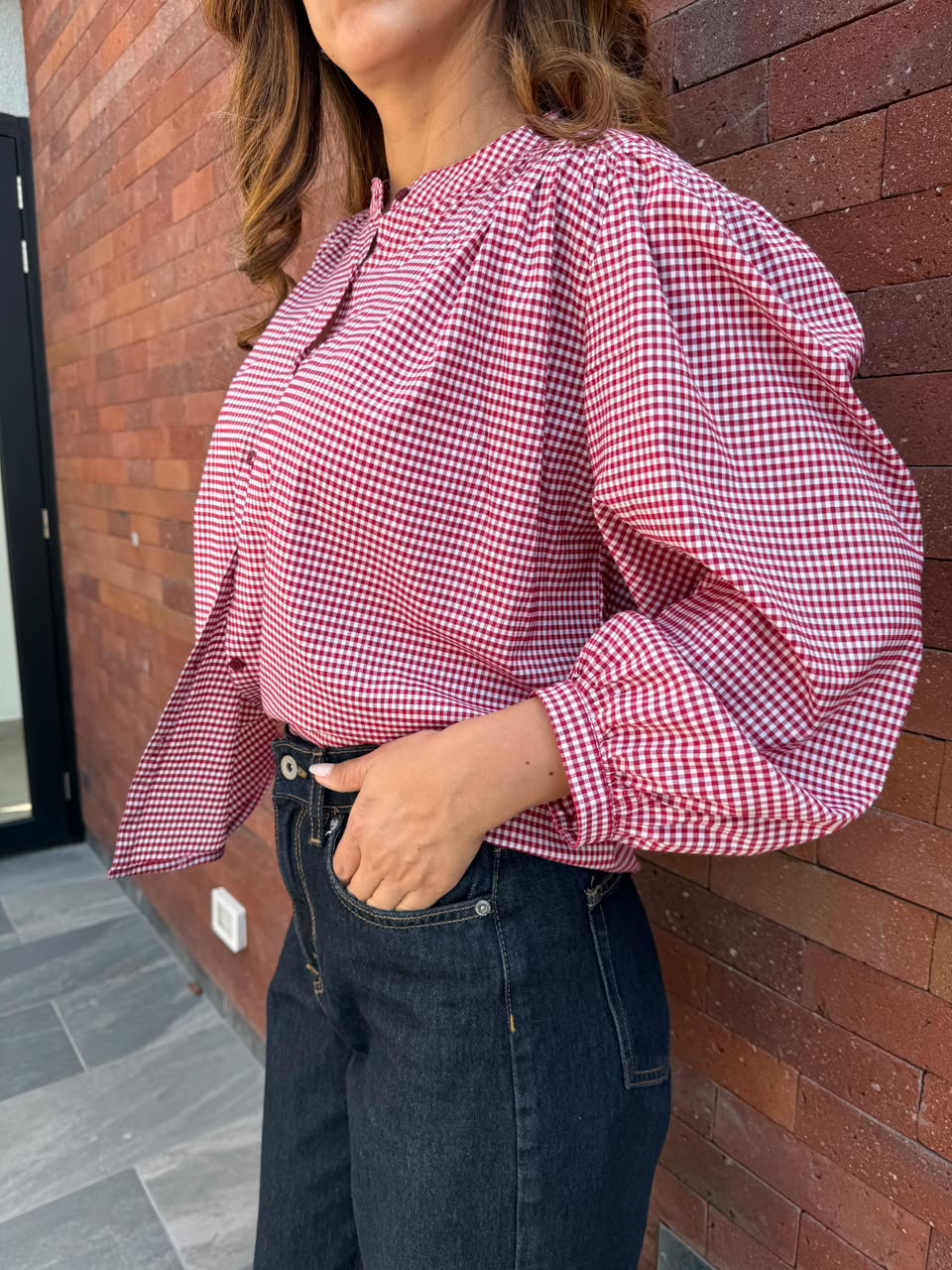 Blusa Cuadros Merina