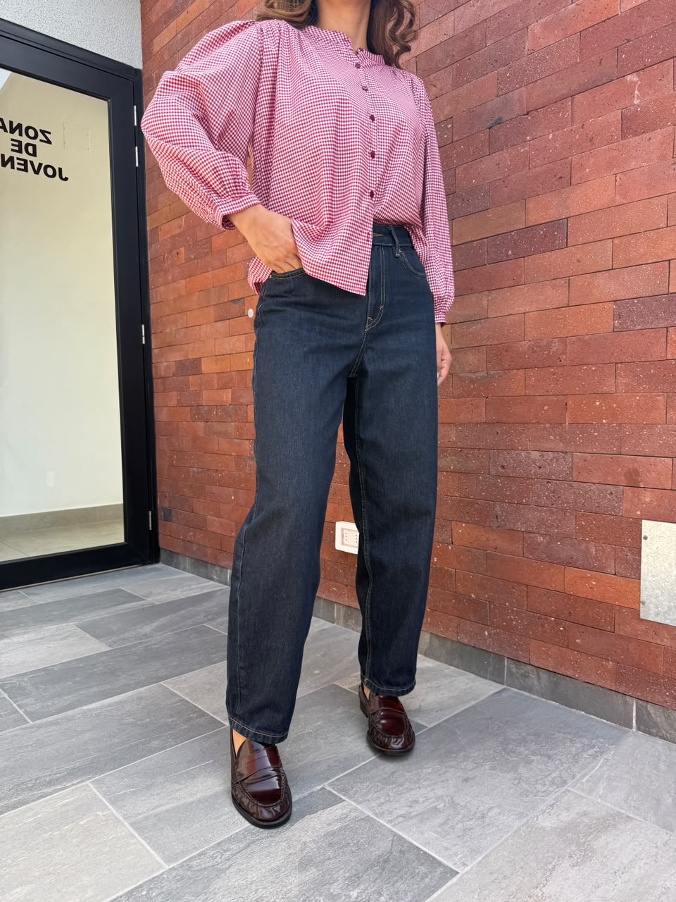 Blusa Cuadros Merina