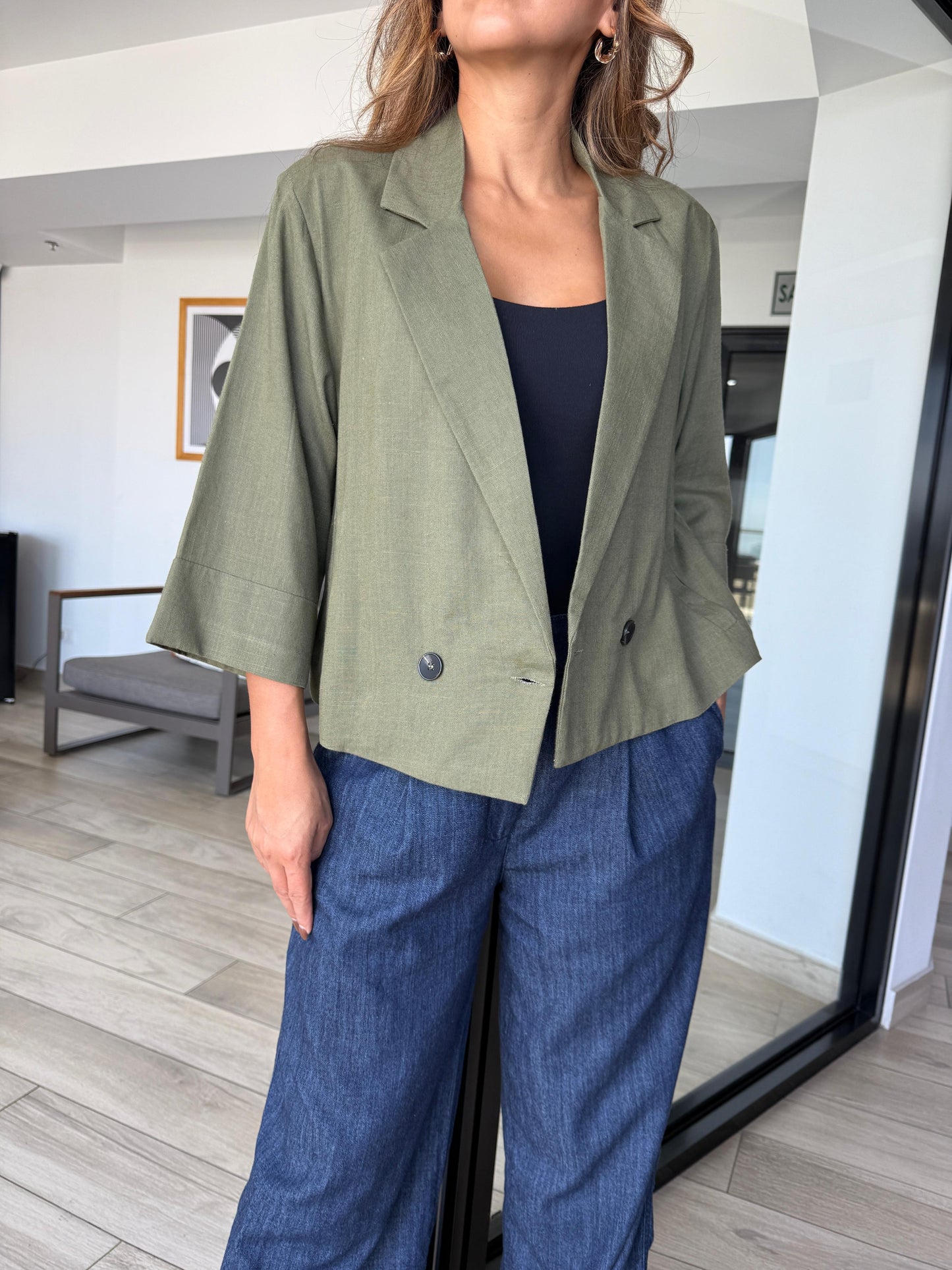 Blazer Lino Sienna