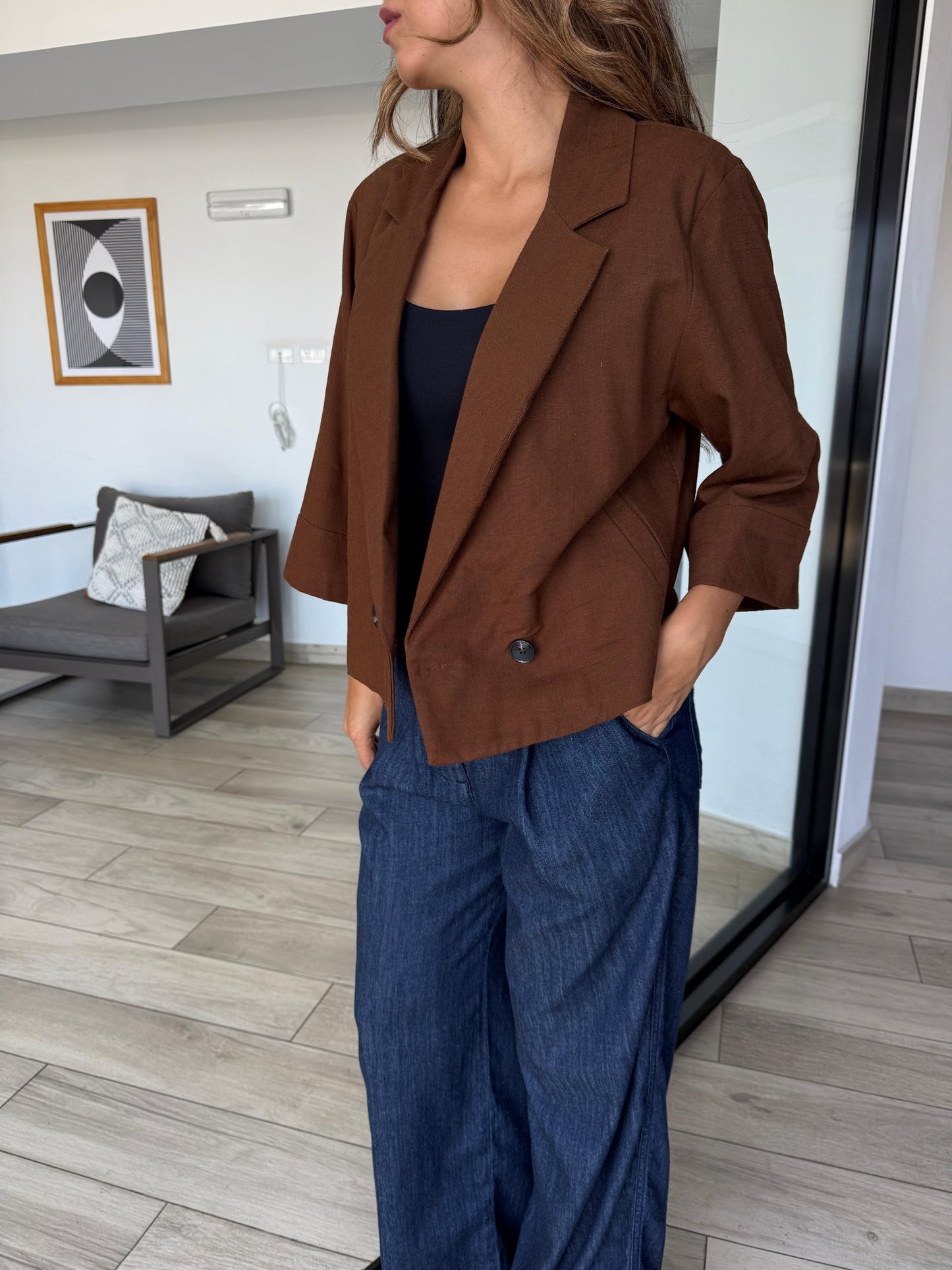 Blazer Lino Sienna