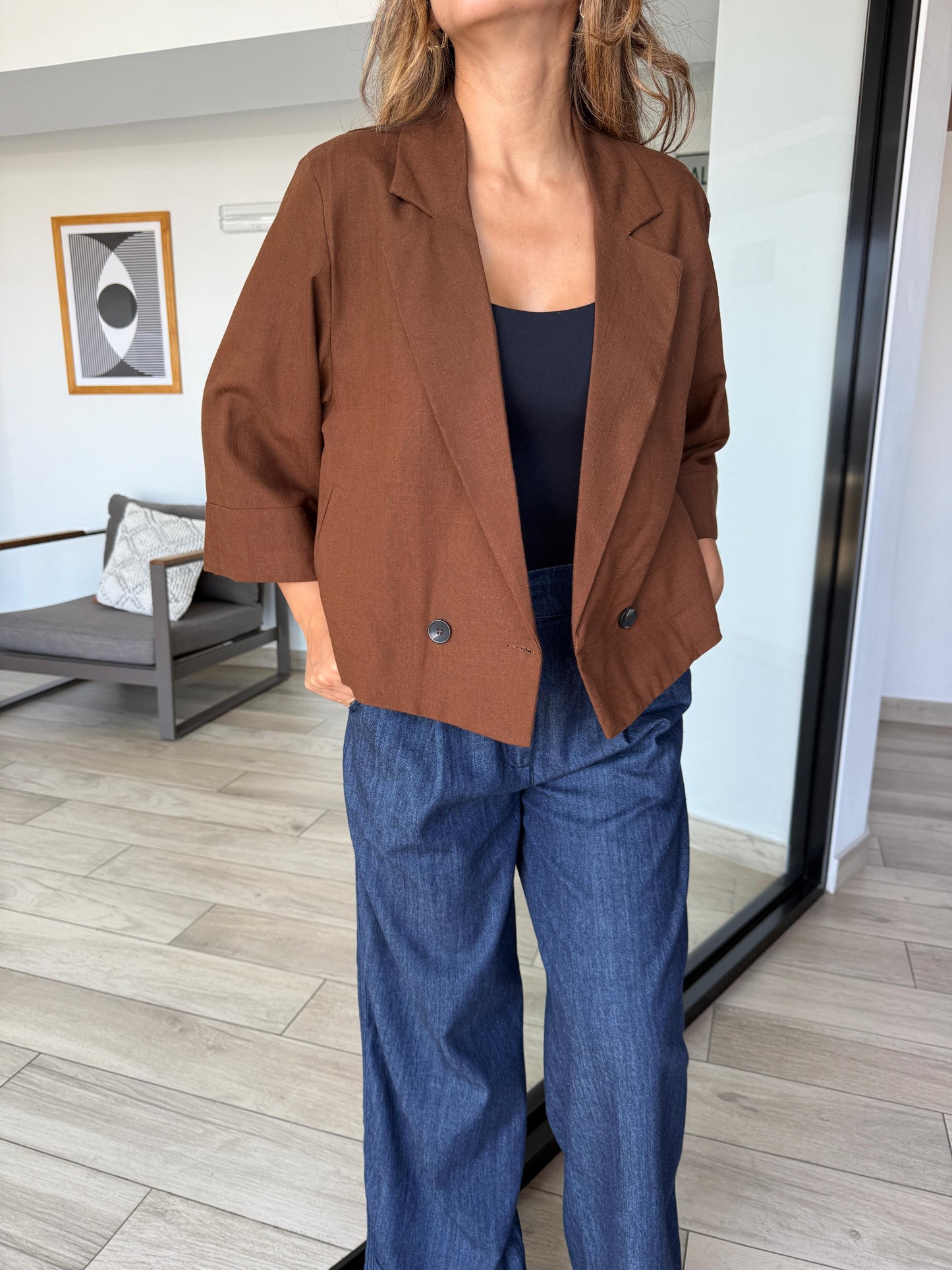 Blazer Lino Sienna