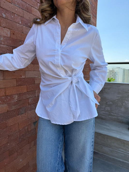 Camisa Popelin Nudo