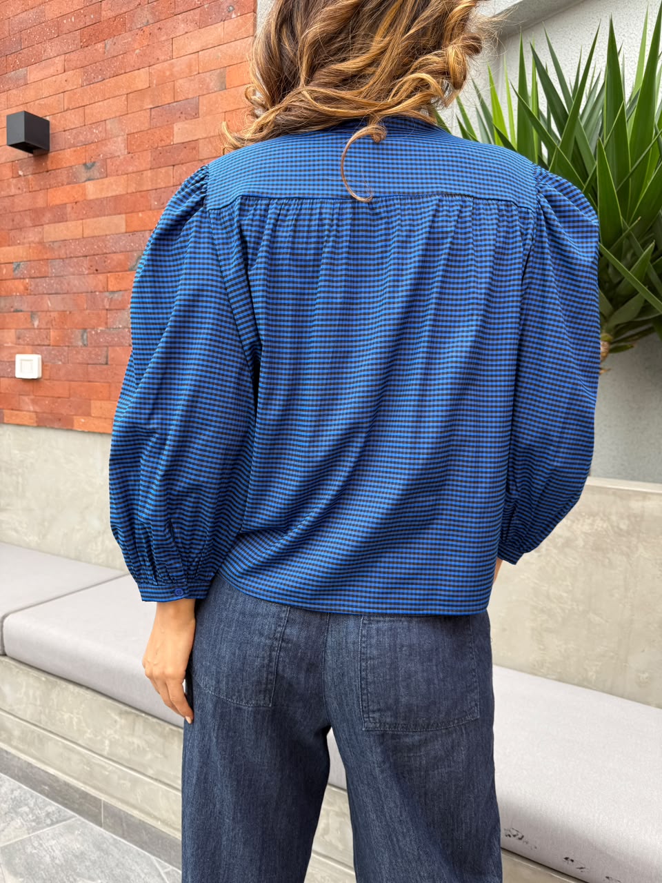 Blusa Cuadros Merina
