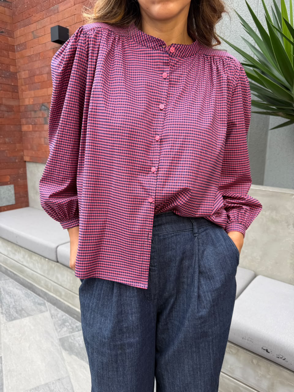 Blusa Cuadros Merina